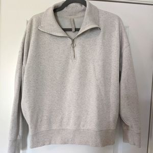 Athlete light grey pull over sweater